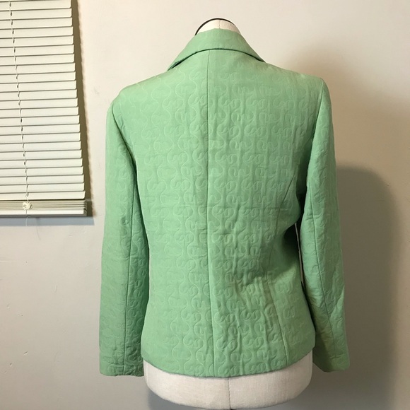 Sag Harbor 2 Buttons Blazer Women’s Size 14 Color Green Quilted Notched Collar. - Picture 3 of 13